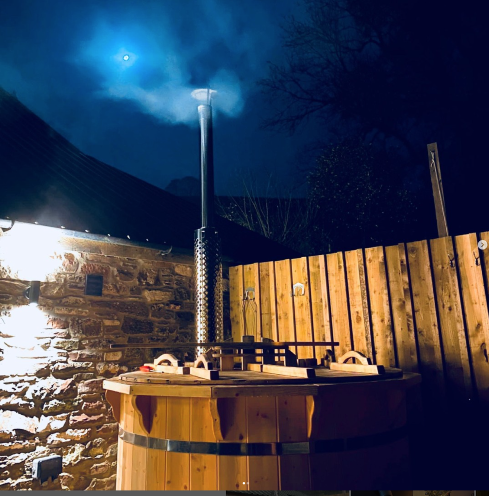 self catering cottages with wood fired hot tub